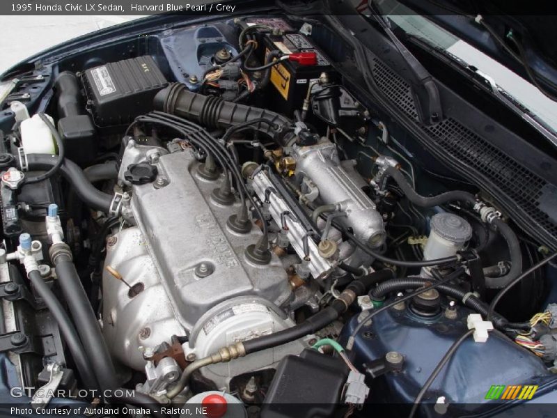 Harvard Blue Pearl / Grey 1995 Honda Civic LX Sedan