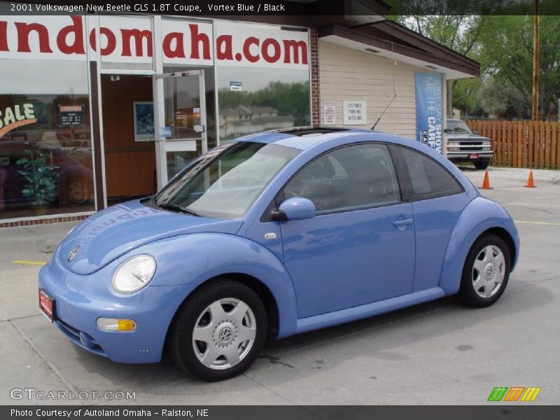 Vortex Blue / Black 2001 Volkswagen New Beetle GLS 1.8T Coupe