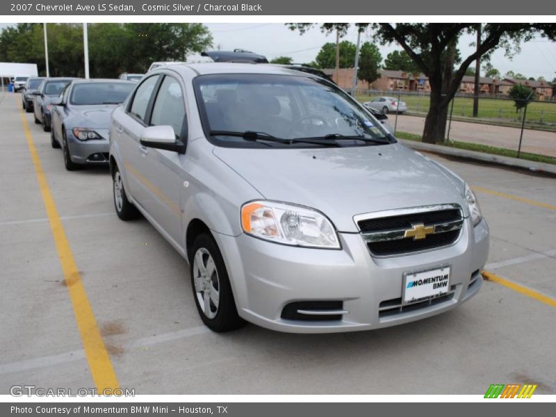 Cosmic Silver / Charcoal Black 2007 Chevrolet Aveo LS Sedan