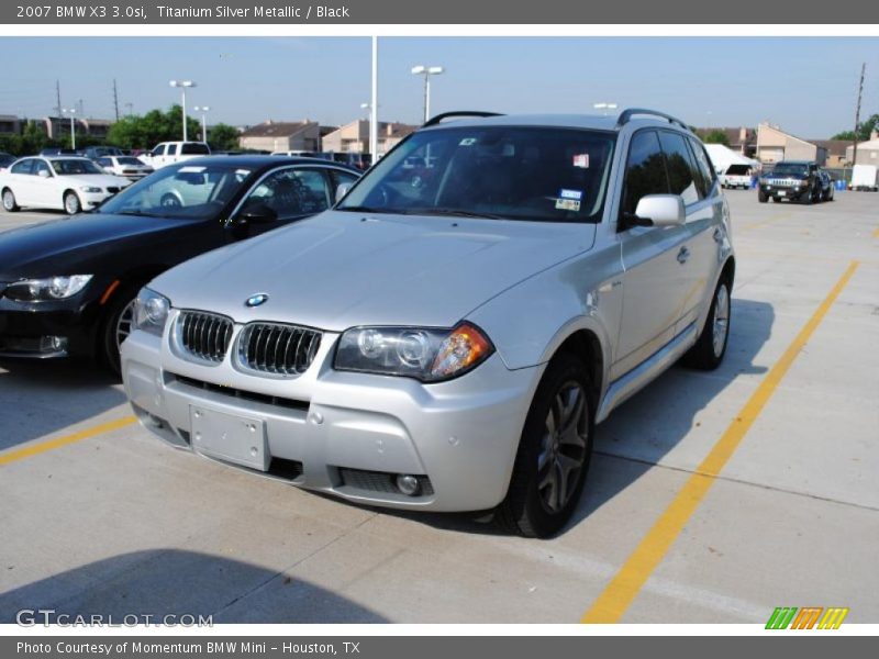 Titanium Silver Metallic / Black 2007 BMW X3 3.0si