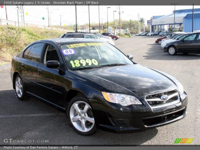 Obsidian Black Pearl / Off Black 2009 Subaru Legacy 2.5i Sedan