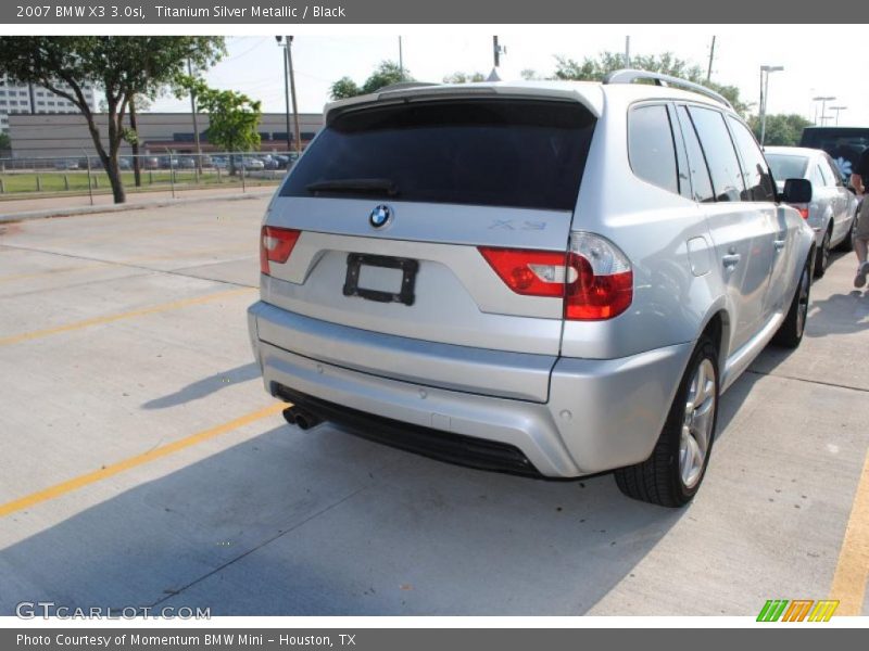 Titanium Silver Metallic / Black 2007 BMW X3 3.0si
