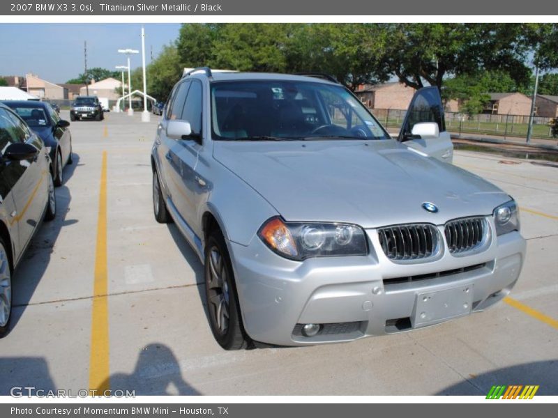 Titanium Silver Metallic / Black 2007 BMW X3 3.0si