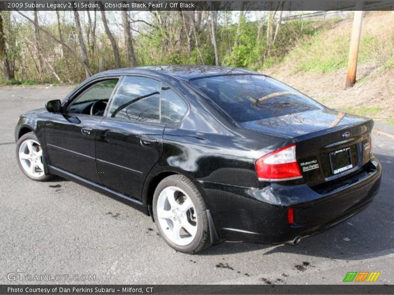 Obsidian Black Pearl / Off Black 2009 Subaru Legacy 2.5i Sedan
