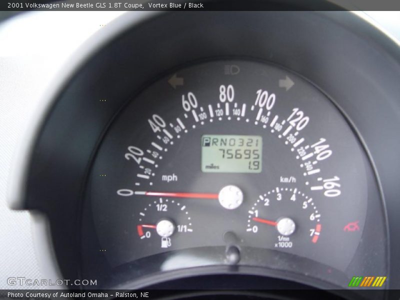 Vortex Blue / Black 2001 Volkswagen New Beetle GLS 1.8T Coupe