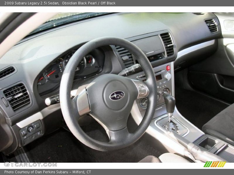 Obsidian Black Pearl / Off Black 2009 Subaru Legacy 2.5i Sedan