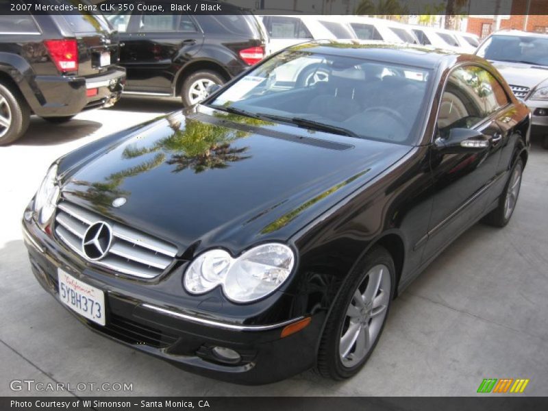 Black / Black 2007 Mercedes-Benz CLK 350 Coupe