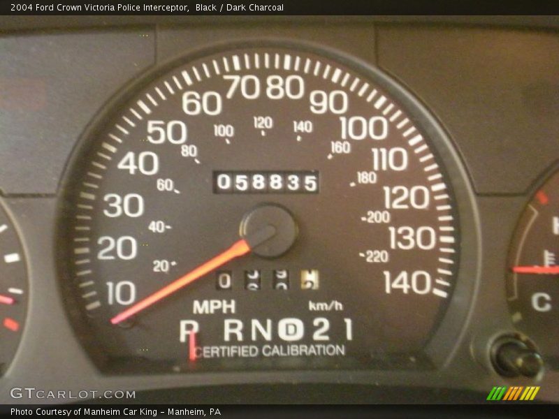 Black / Dark Charcoal 2004 Ford Crown Victoria Police Interceptor