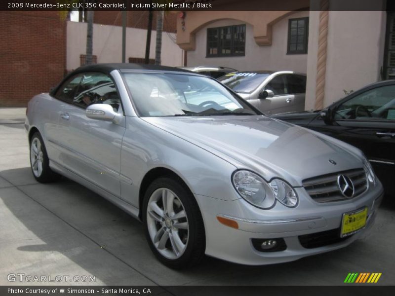 Iridium Silver Metallic / Black 2008 Mercedes-Benz CLK 350 Cabriolet