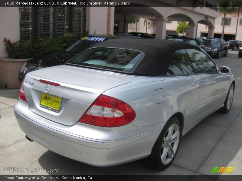 Iridium Silver Metallic / Black 2008 Mercedes-Benz CLK 350 Cabriolet