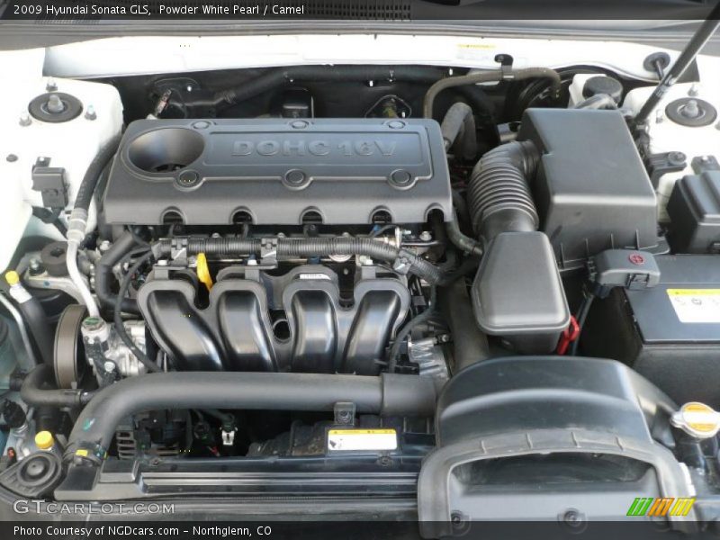 Powder White Pearl / Camel 2009 Hyundai Sonata GLS