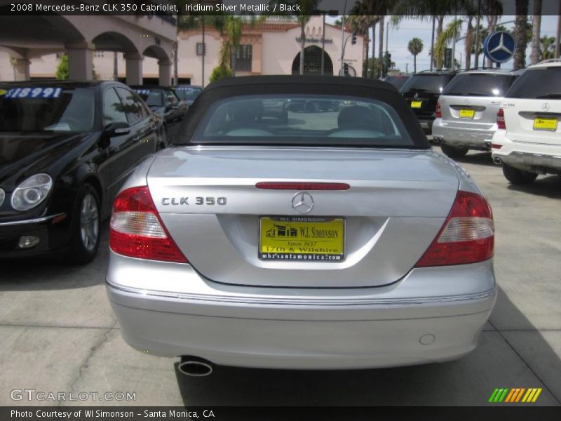 Iridium Silver Metallic / Black 2008 Mercedes-Benz CLK 350 Cabriolet