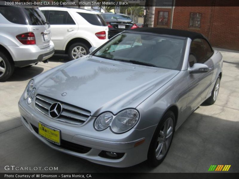 Iridium Silver Metallic / Black 2008 Mercedes-Benz CLK 350 Cabriolet