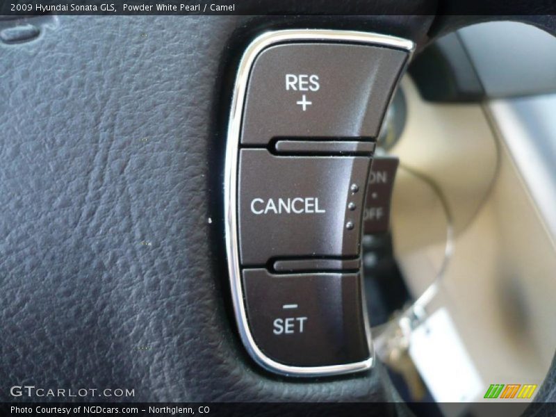 Powder White Pearl / Camel 2009 Hyundai Sonata GLS