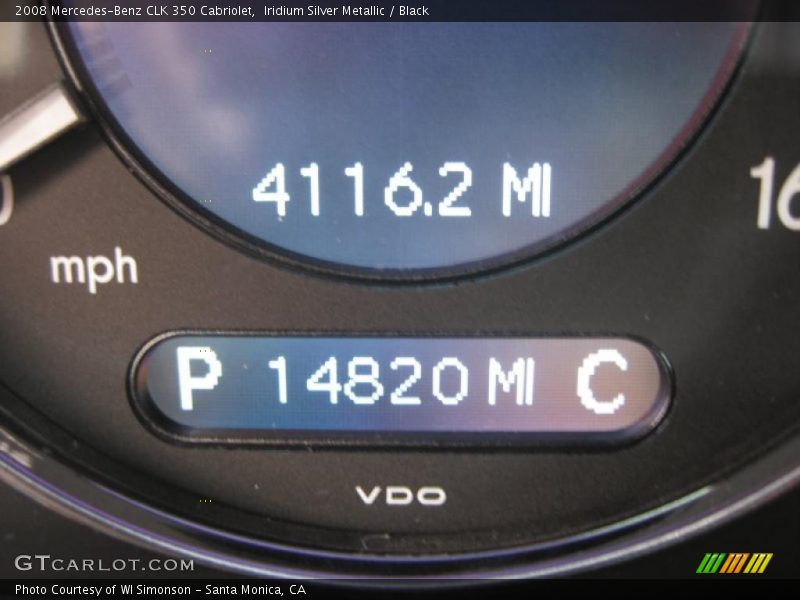 Iridium Silver Metallic / Black 2008 Mercedes-Benz CLK 350 Cabriolet