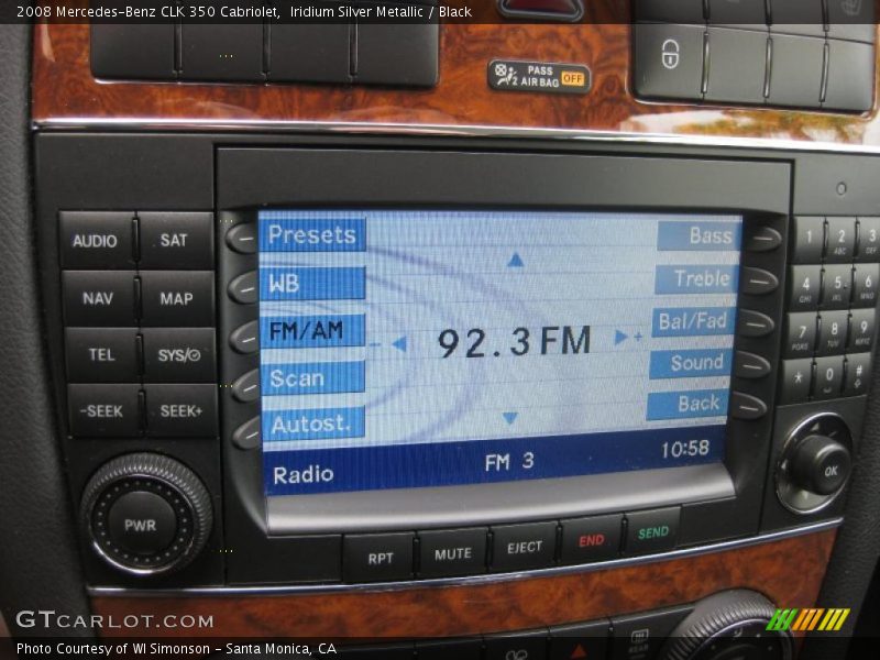 Iridium Silver Metallic / Black 2008 Mercedes-Benz CLK 350 Cabriolet