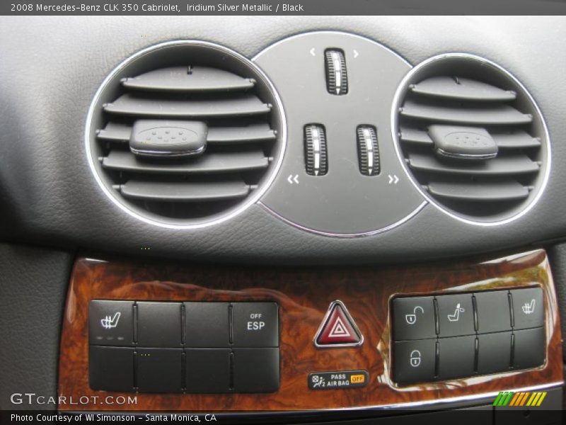 Iridium Silver Metallic / Black 2008 Mercedes-Benz CLK 350 Cabriolet