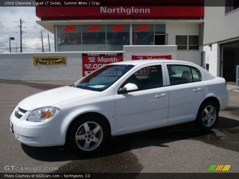Summit White / Gray 2009 Chevrolet Cobalt LT Sedan
