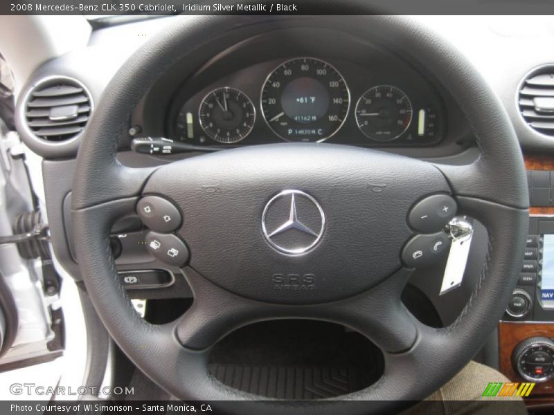 Iridium Silver Metallic / Black 2008 Mercedes-Benz CLK 350 Cabriolet