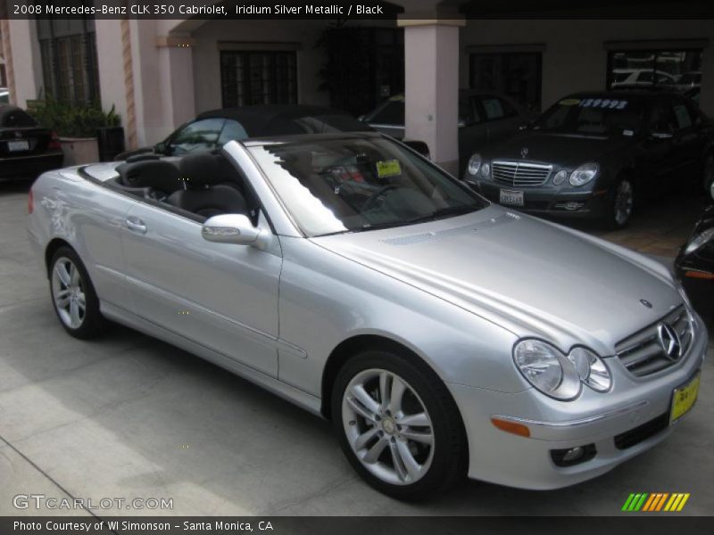 Iridium Silver Metallic / Black 2008 Mercedes-Benz CLK 350 Cabriolet