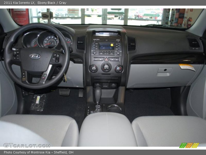 Ebony Black / Gray 2011 Kia Sorento LX