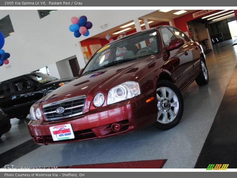 Radiant Red / Gray 2005 Kia Optima LX V6