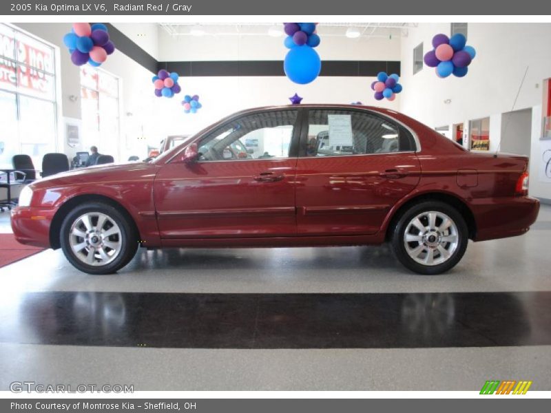 Radiant Red / Gray 2005 Kia Optima LX V6