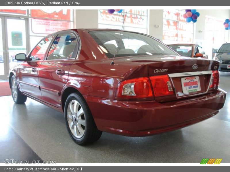 Radiant Red / Gray 2005 Kia Optima LX V6