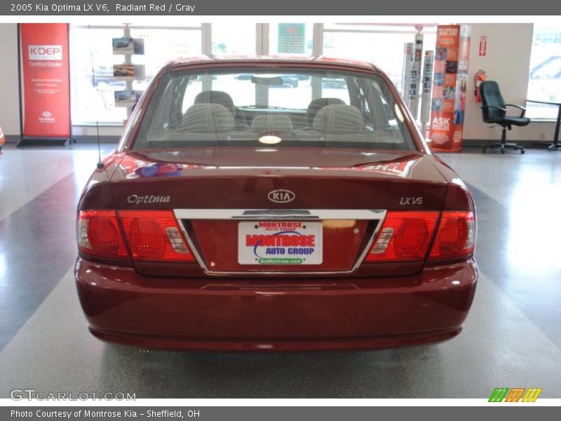 Radiant Red / Gray 2005 Kia Optima LX V6