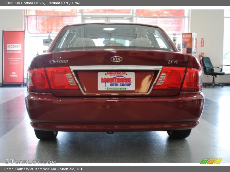 Radiant Red / Gray 2005 Kia Optima LX V6