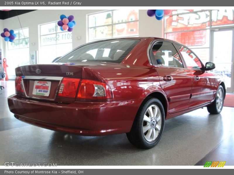 Radiant Red / Gray 2005 Kia Optima LX V6