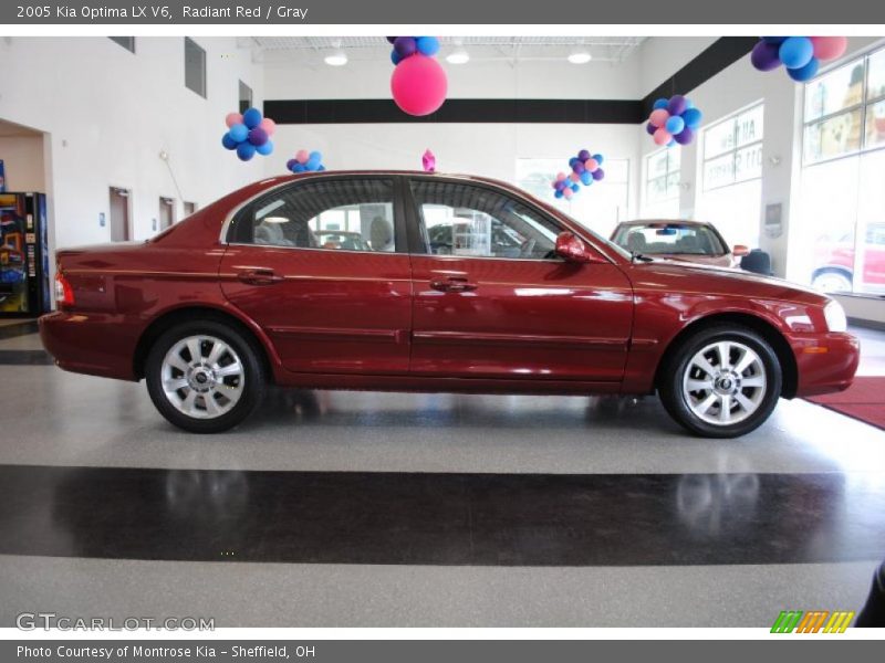 Radiant Red / Gray 2005 Kia Optima LX V6
