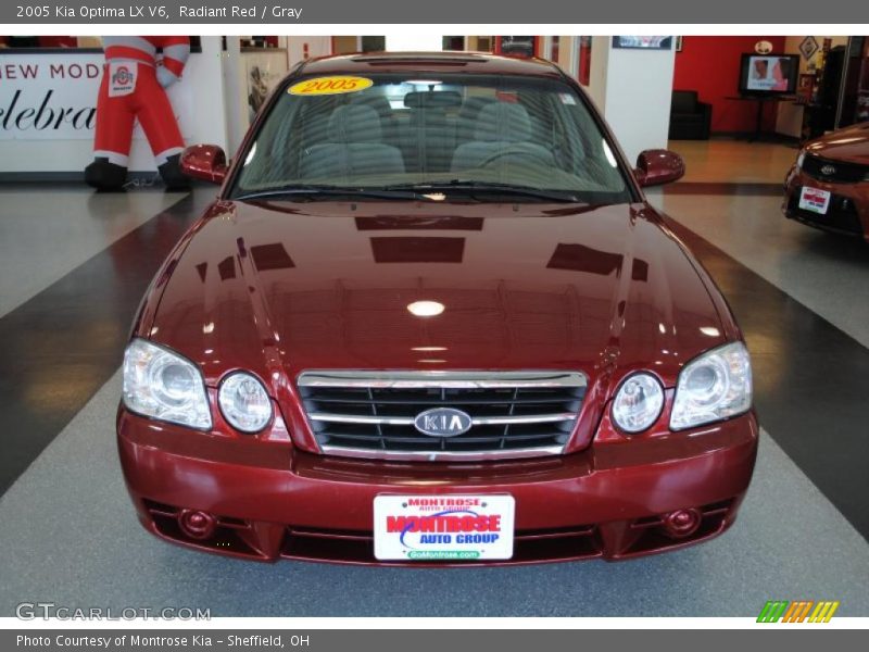 Radiant Red / Gray 2005 Kia Optima LX V6