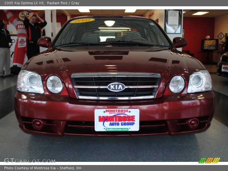 Radiant Red / Gray 2005 Kia Optima LX V6