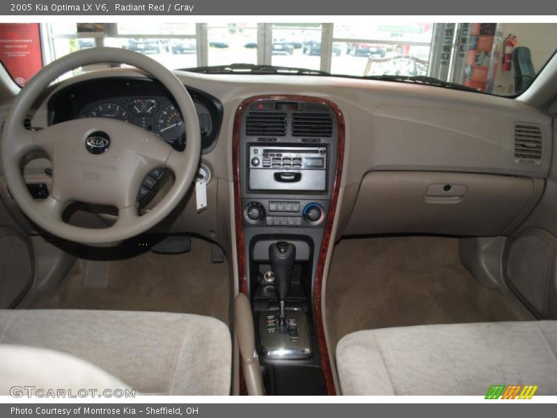 Radiant Red / Gray 2005 Kia Optima LX V6