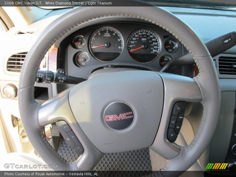 White Diamond Tricoat / Light Titanium 2008 GMC Yukon SLT