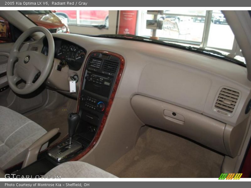 Radiant Red / Gray 2005 Kia Optima LX V6