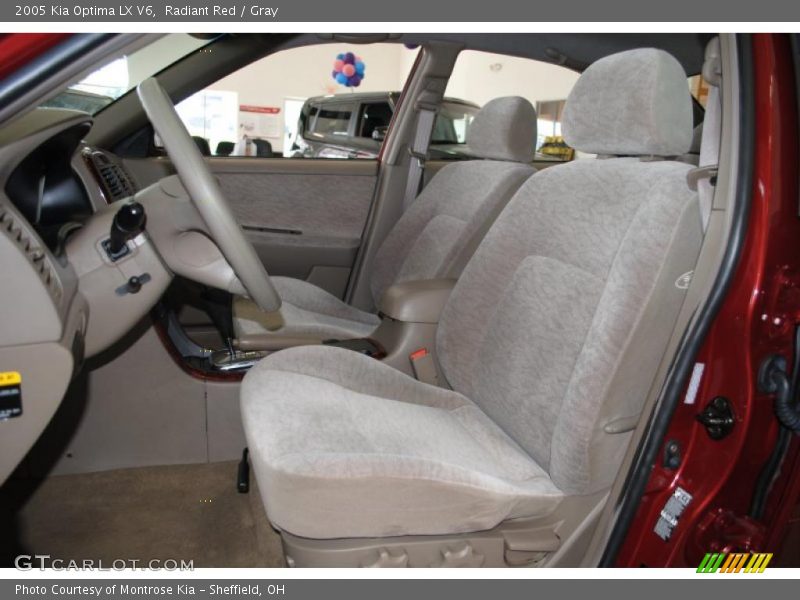 Radiant Red / Gray 2005 Kia Optima LX V6