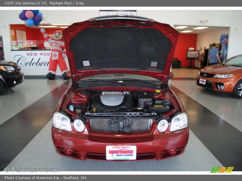 Radiant Red / Gray 2005 Kia Optima LX V6
