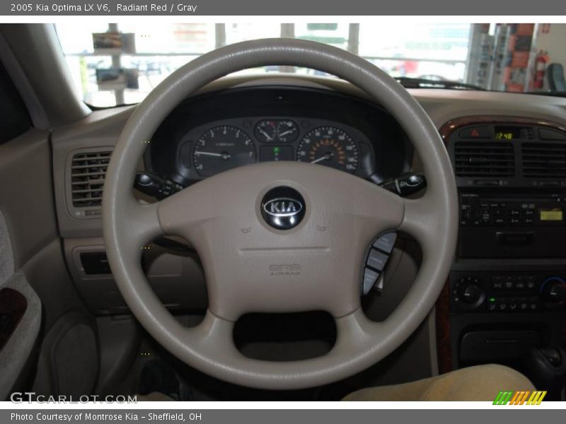 Radiant Red / Gray 2005 Kia Optima LX V6