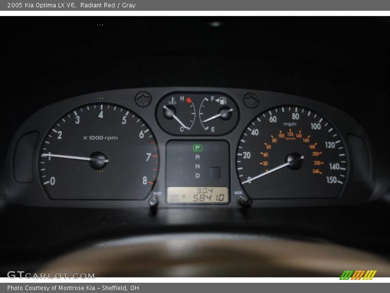 Radiant Red / Gray 2005 Kia Optima LX V6