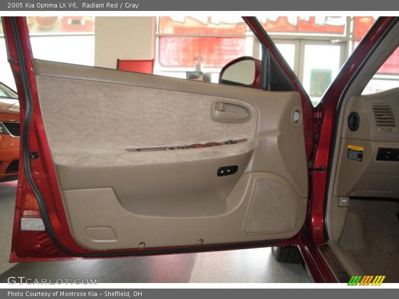 Radiant Red / Gray 2005 Kia Optima LX V6