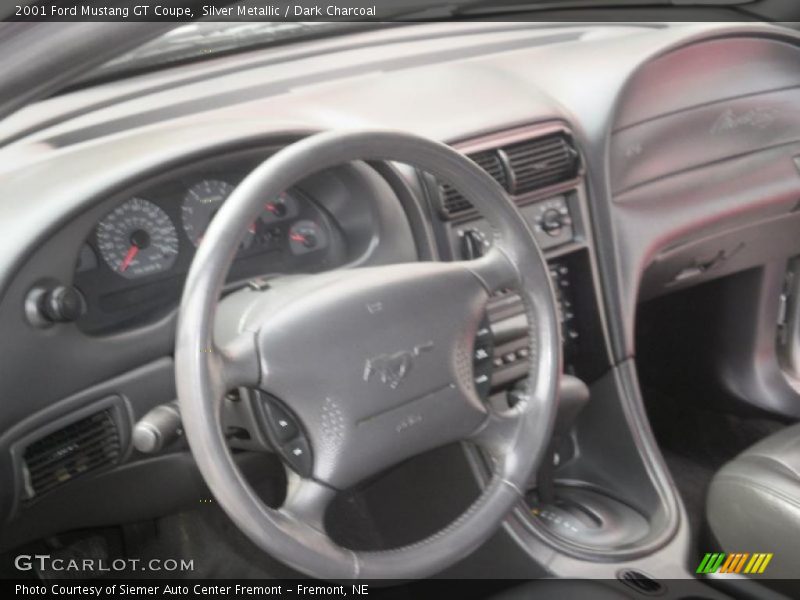 Silver Metallic / Dark Charcoal 2001 Ford Mustang GT Coupe