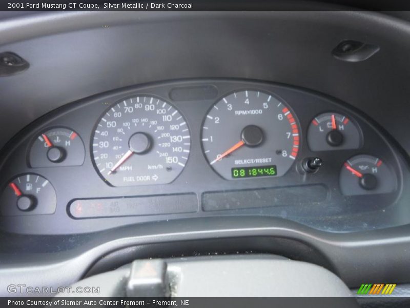 Silver Metallic / Dark Charcoal 2001 Ford Mustang GT Coupe