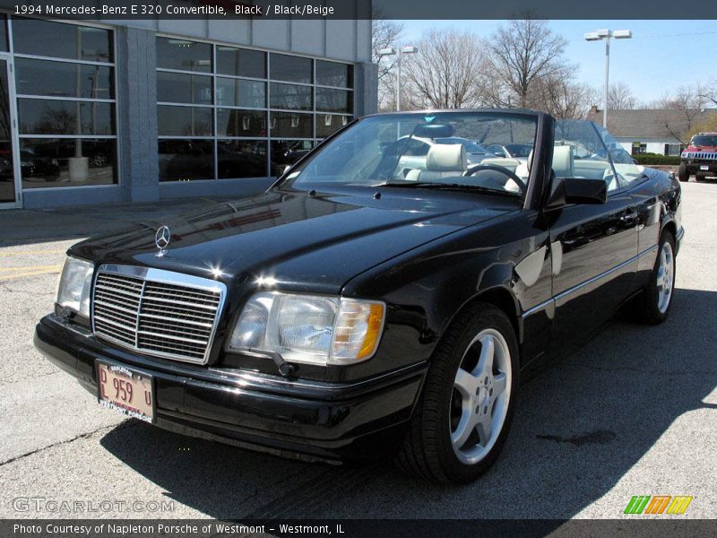 Black / Black/Beige 1994 Mercedes-Benz E 320 Convertible