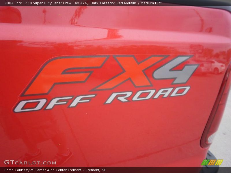 Dark Toreador Red Metallic / Medium Flint 2004 Ford F250 Super Duty Lariat Crew Cab 4x4