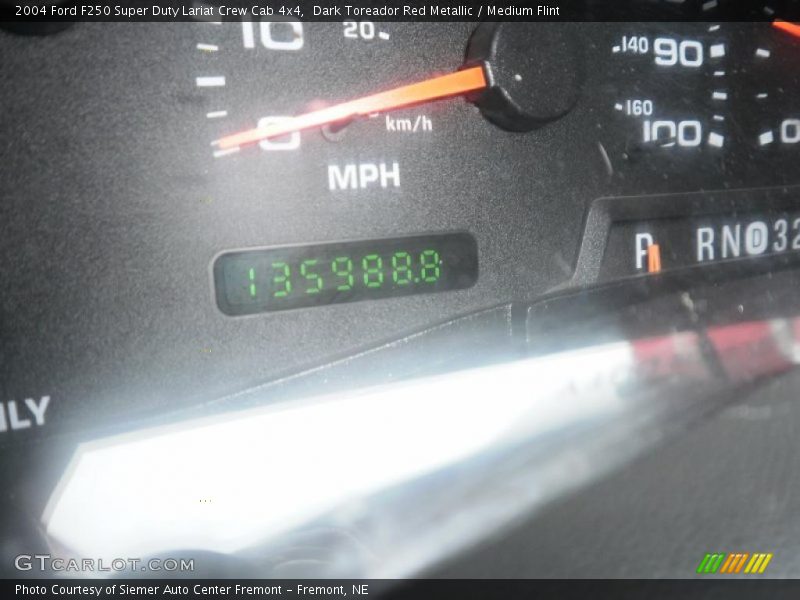 Dark Toreador Red Metallic / Medium Flint 2004 Ford F250 Super Duty Lariat Crew Cab 4x4