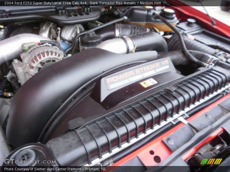 Dark Toreador Red Metallic / Medium Flint 2004 Ford F250 Super Duty Lariat Crew Cab 4x4