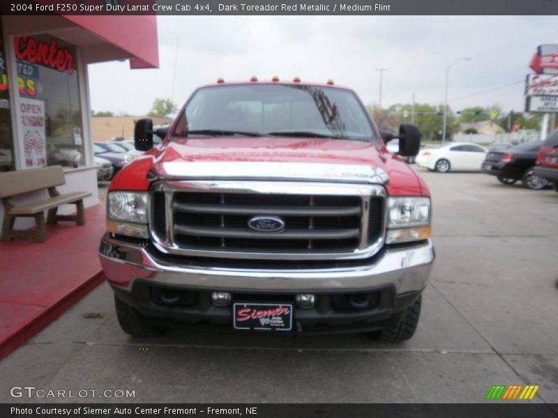 Dark Toreador Red Metallic / Medium Flint 2004 Ford F250 Super Duty Lariat Crew Cab 4x4