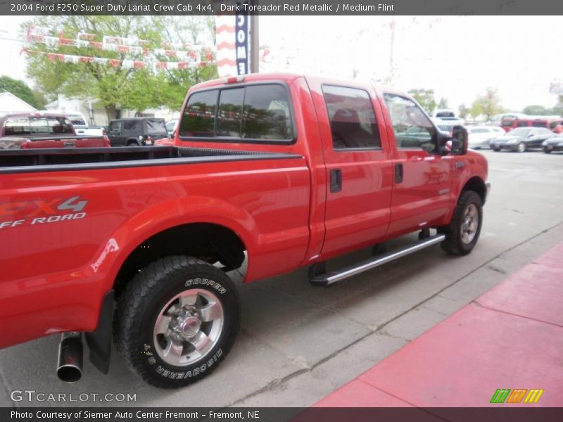 Dark Toreador Red Metallic / Medium Flint 2004 Ford F250 Super Duty Lariat Crew Cab 4x4